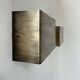 Pair of vintage wall lights, patinated brushed brass, France, 1970