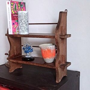 Hanging or laying wooden shelf
