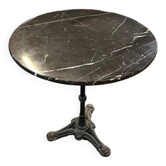 Black marble table