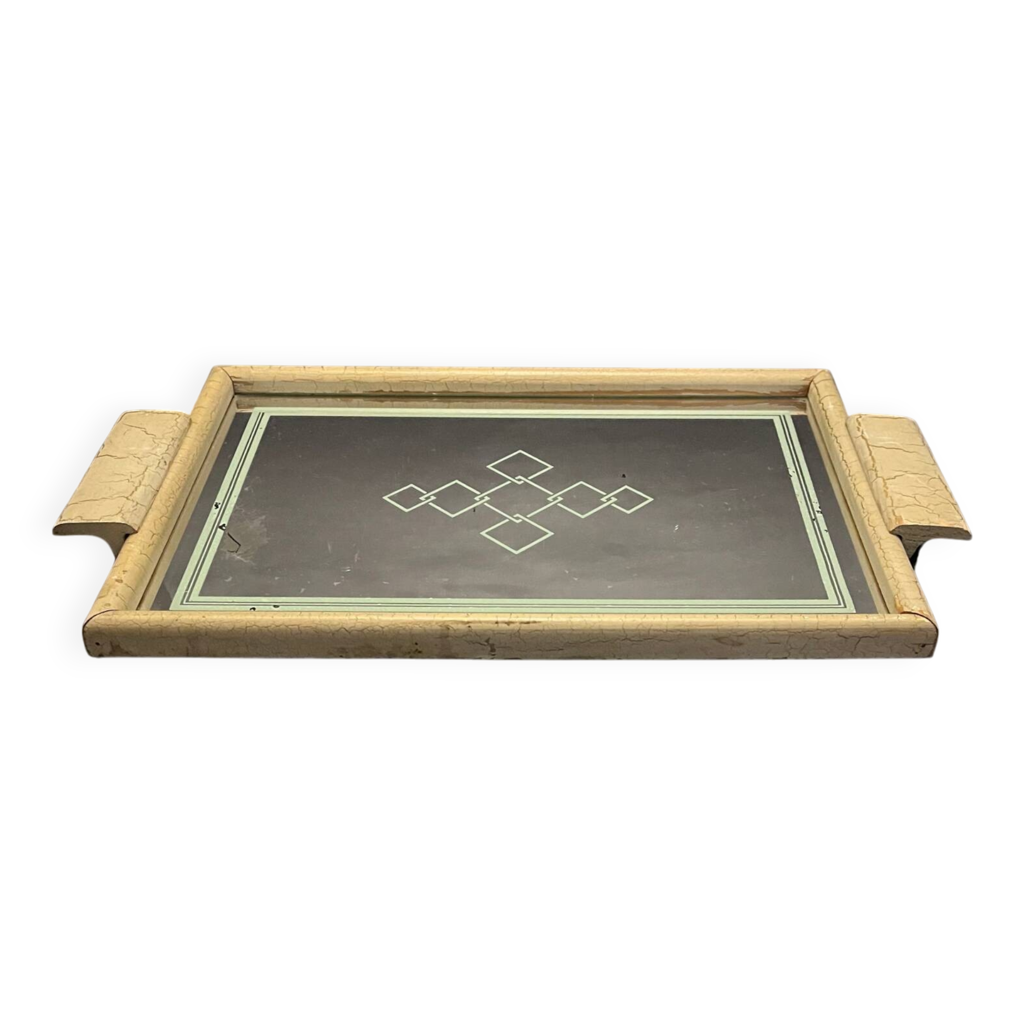Antique Art Deco mirror plateau