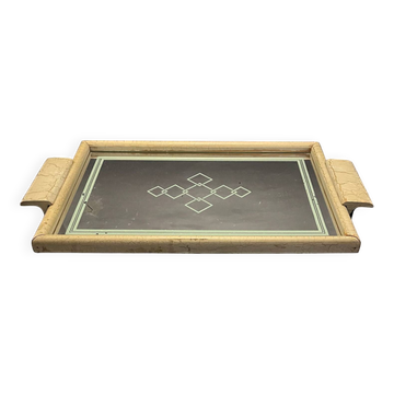 Plateau miroir ancien art déco