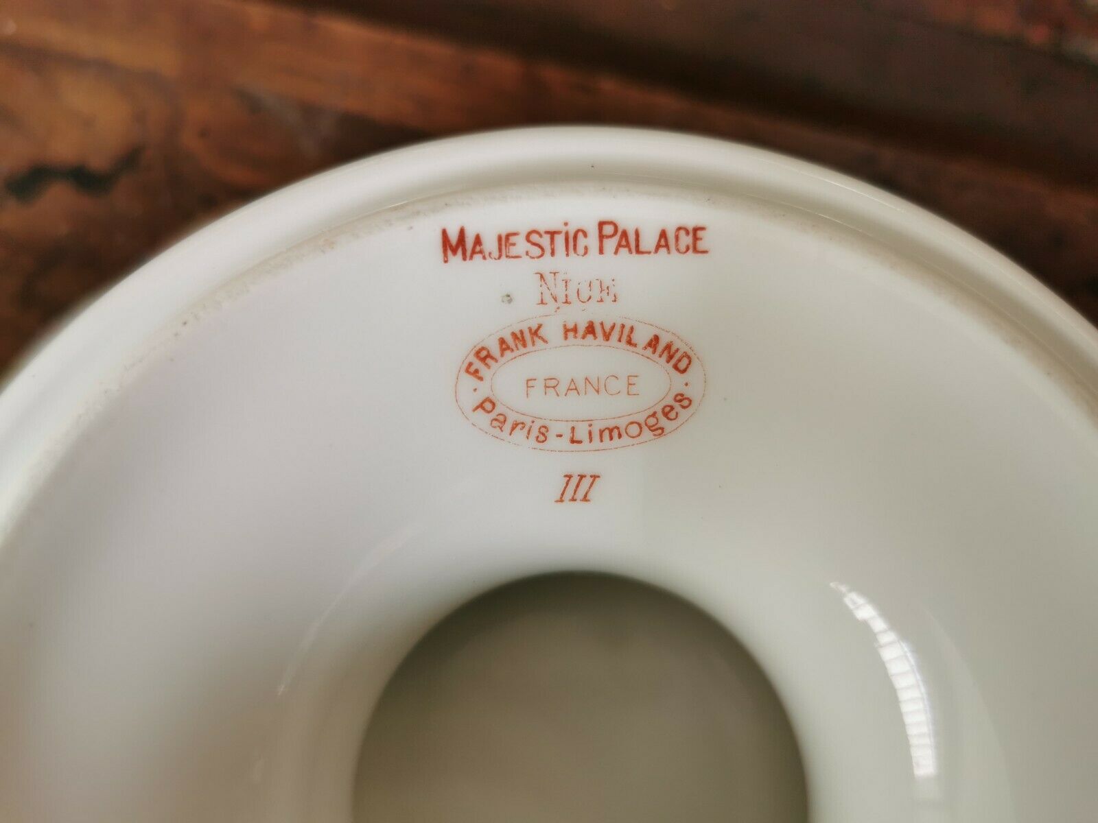 Limoges porcelain compotier present Franck Haviland decorated