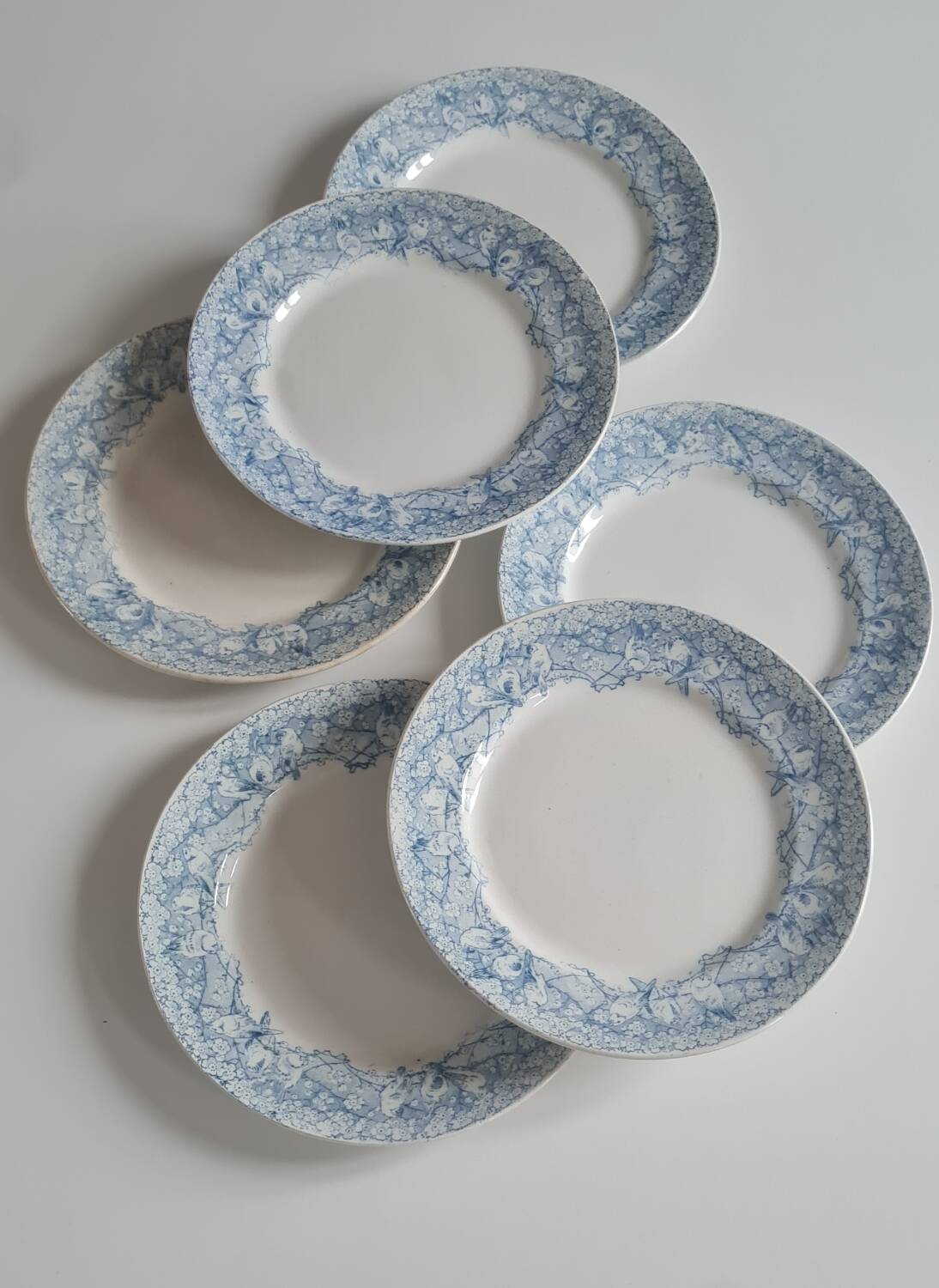 Set of 6 iron earthenware plates