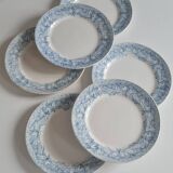 Set of 6 iron earthenware plates