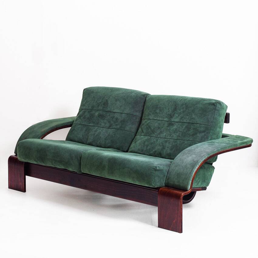 Vintage 2-3 seater sofa in alcantara. Åke Fribyter for Nelo Möbel. Sweden.