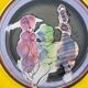 Gilbert Portanier Unique Art Yellow Pottery Plate Signed - 1982 - Vallauris