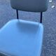 Vintage steel and dark green leather chair from the 60s