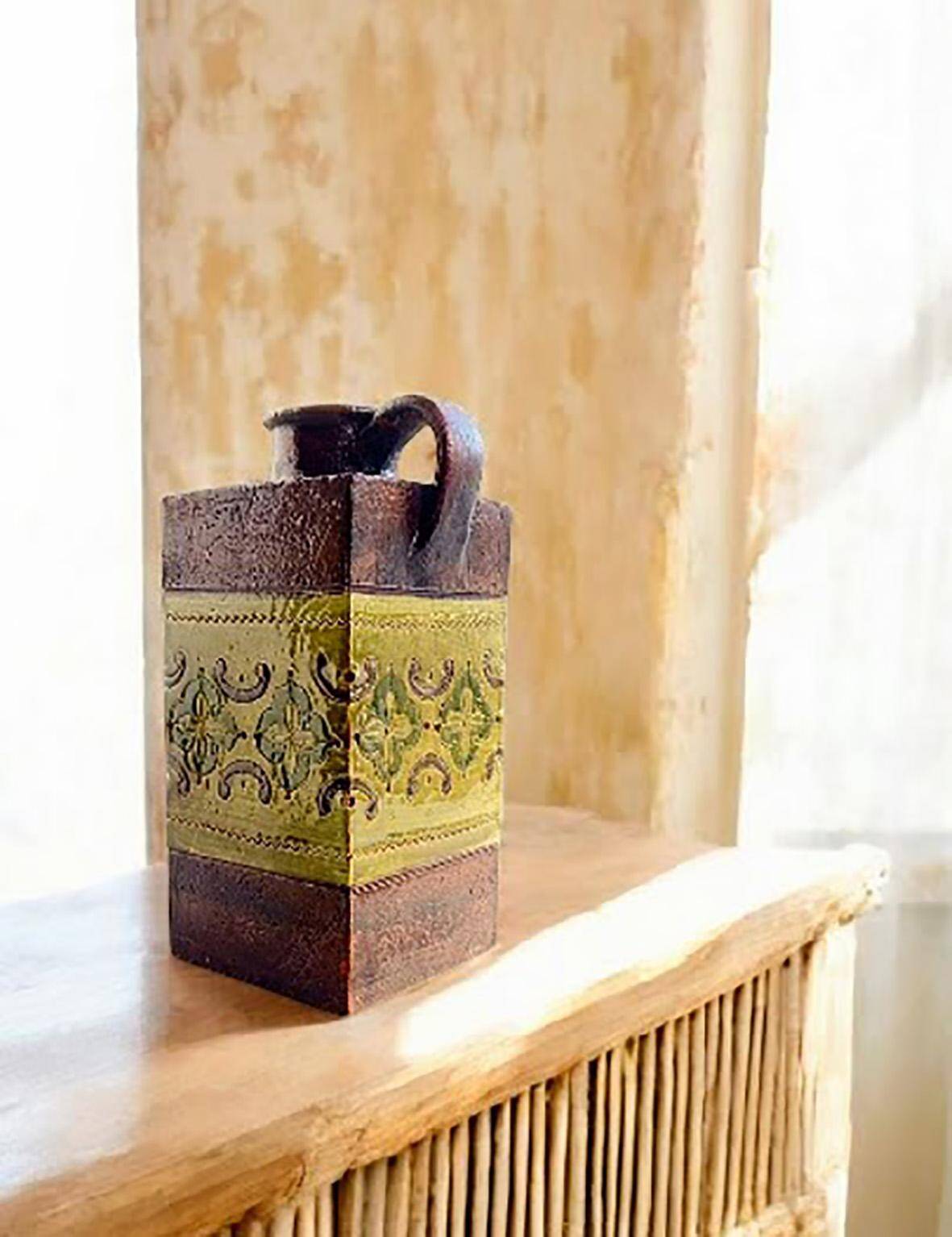 Mid-Century Modern Ceramic Pitcher by Aldo Londi for Bitossi, 1960s