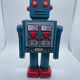 Old robot - metal/painted sheet - tin toys style - vintage