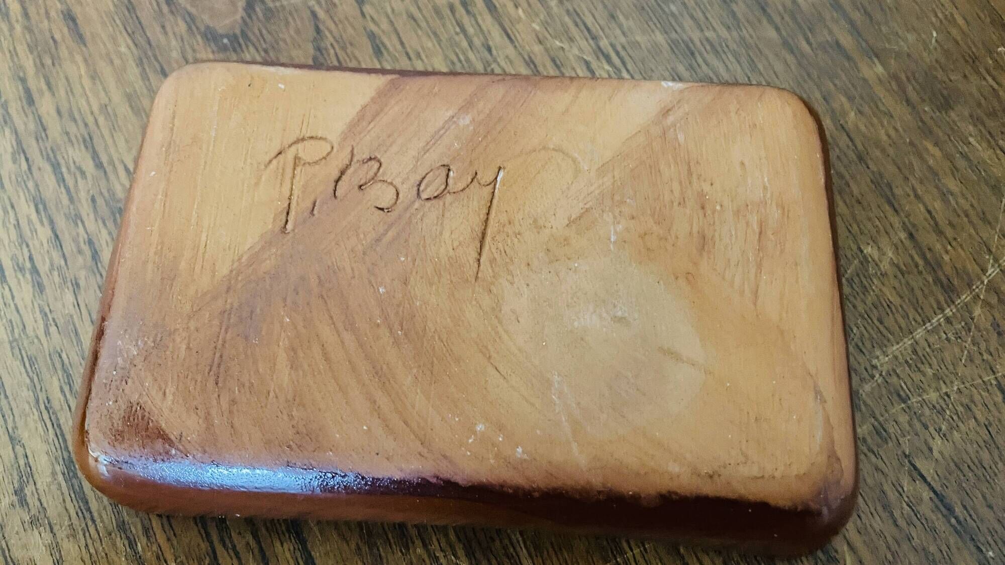 Ashtray signed Paul Bay