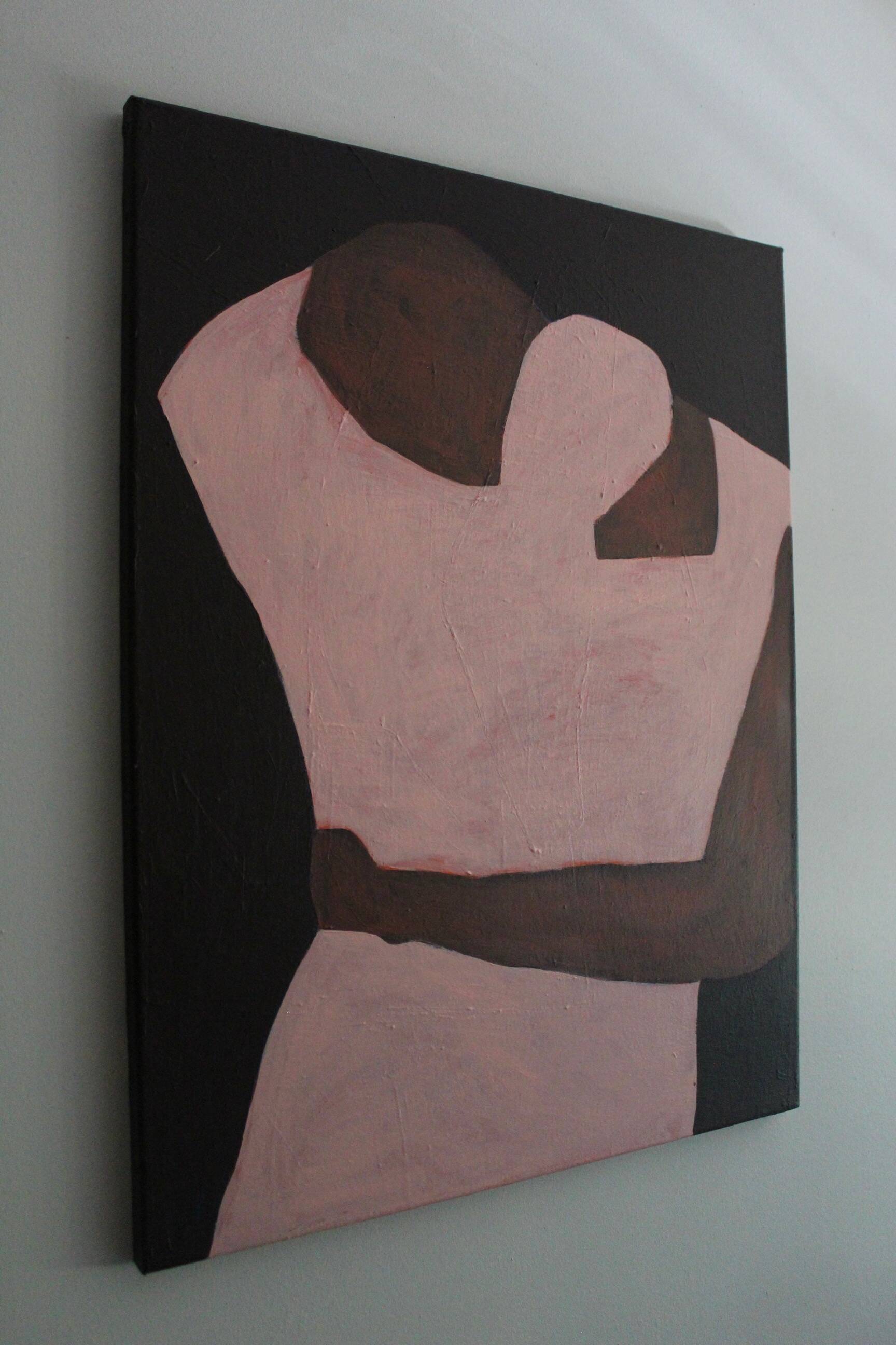 Close to You minimalist couple painting
