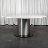 Round table with central barrel