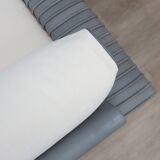 Vintage 3-seater sofa by Marzio Cecchi in ribbed leather 1970s