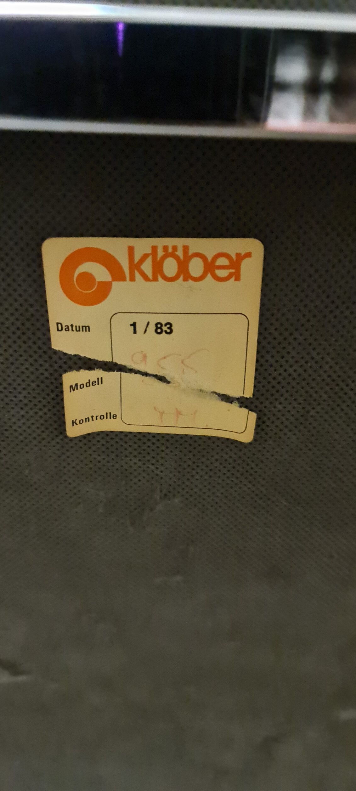 Vintage leather stacking chair by Klober Germany