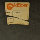 Vintage leather stacking chair by Klober Germany