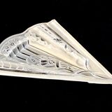 Art deco pressed glass sconce