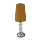 Art deco lamp in chrome metal and glass ball