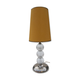 Art deco lamp in chrome metal and glass ball