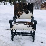 Fauteuil en peau de vache