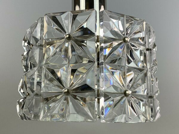 Suspension en verre lampe lampe kinkeldey space age 60s 70s