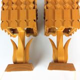 2 lampes scandinaves en pin 1960