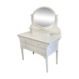 Antique 5-drawer dressing table with swivel mirror