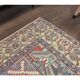 Turkish hand-knotted geometric runner rug 114x169