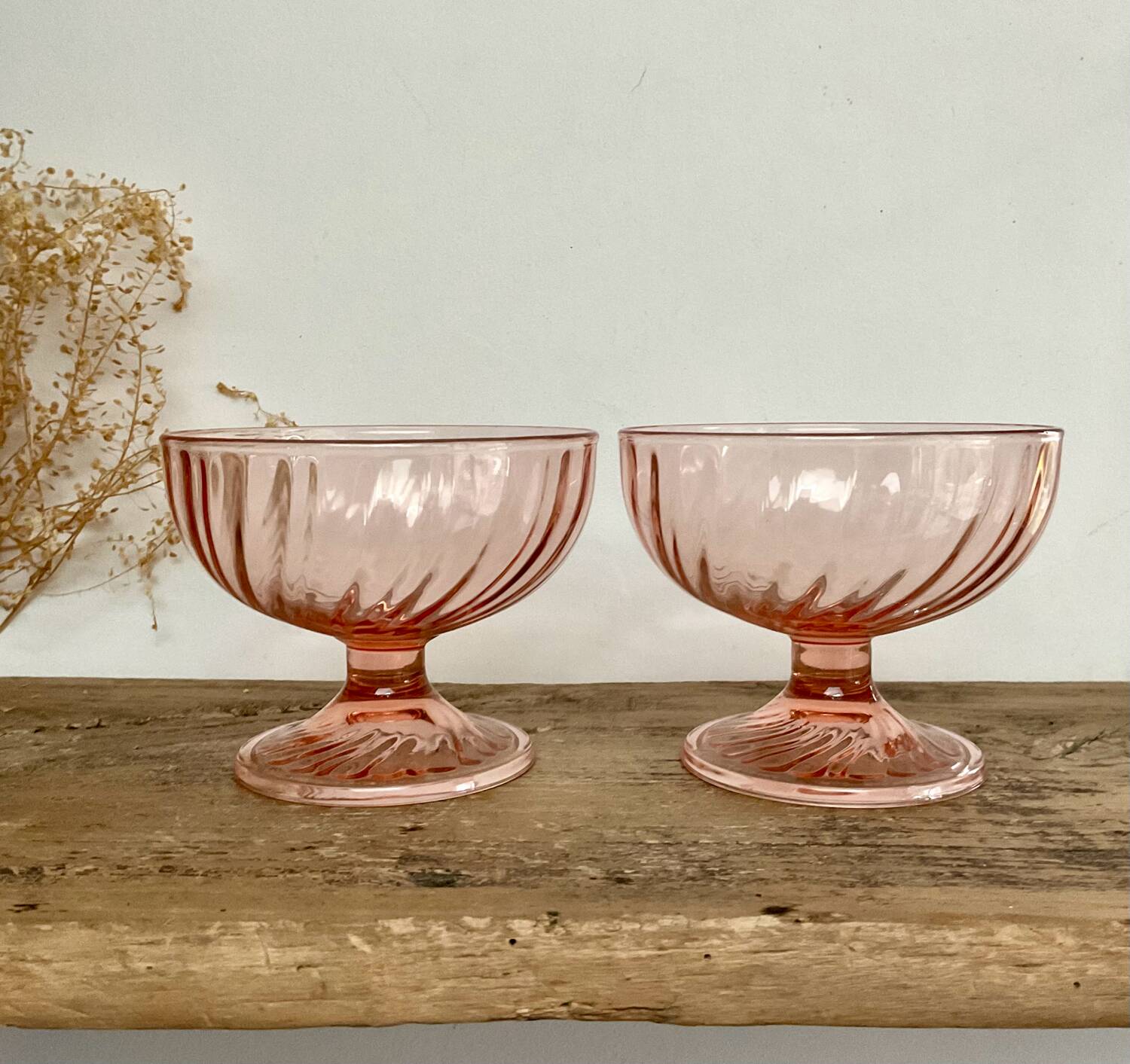 4 vintage Rosaline cups