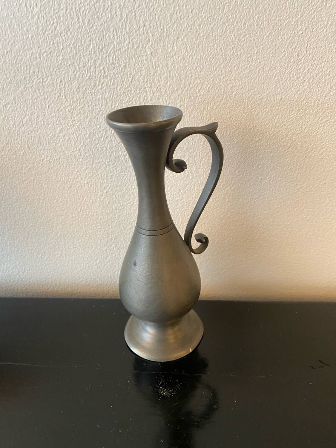 Small pewter soliflore vase