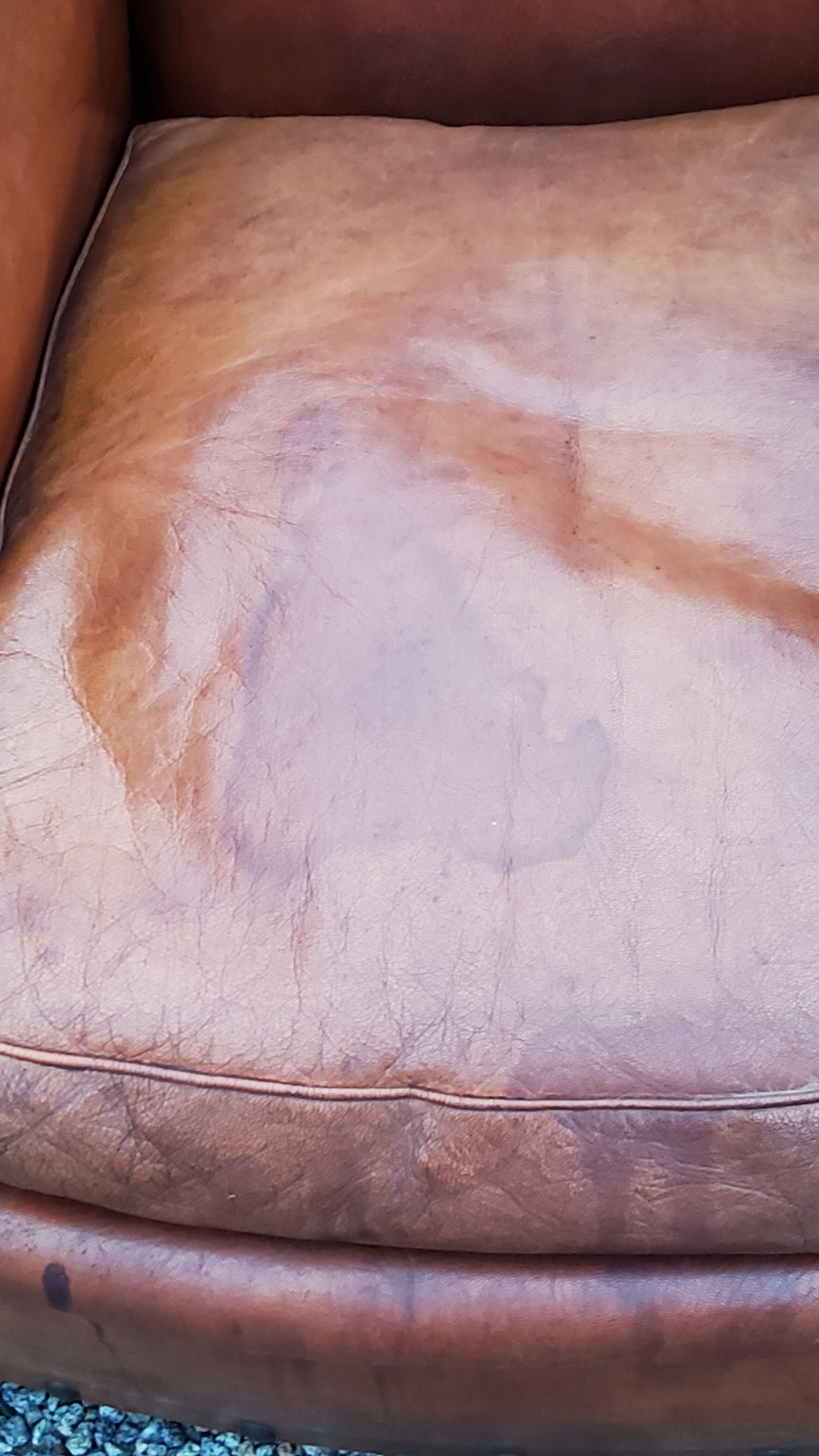 Leather club armchair back mustache from the 30s