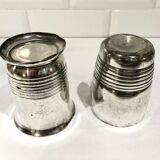 Art deco timbales in silver metal