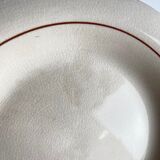 Set de 6 assiettes demi-creuse Longwy, début XXème siècle, décor floral