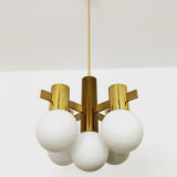 Swedish brass chandelier by Hans Agne Jakobsson