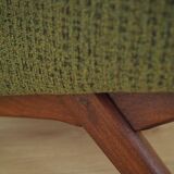 Fauteuil vert, design danois, années 1970, fabrication : Horsens Møbelfabrik