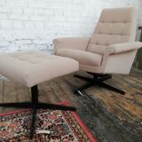 Armchair with Czech ottoman, 1960, Munzar and Moravians