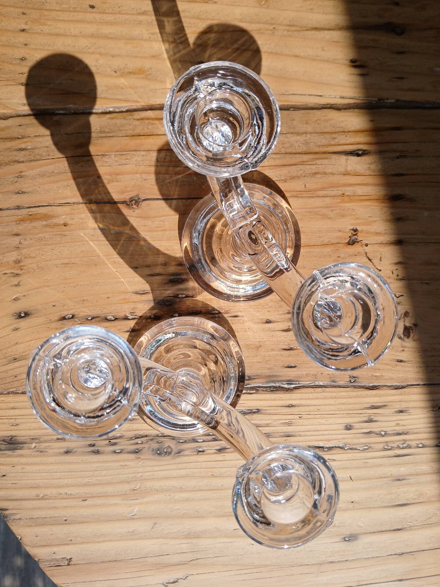 Set of 2 double candle holders