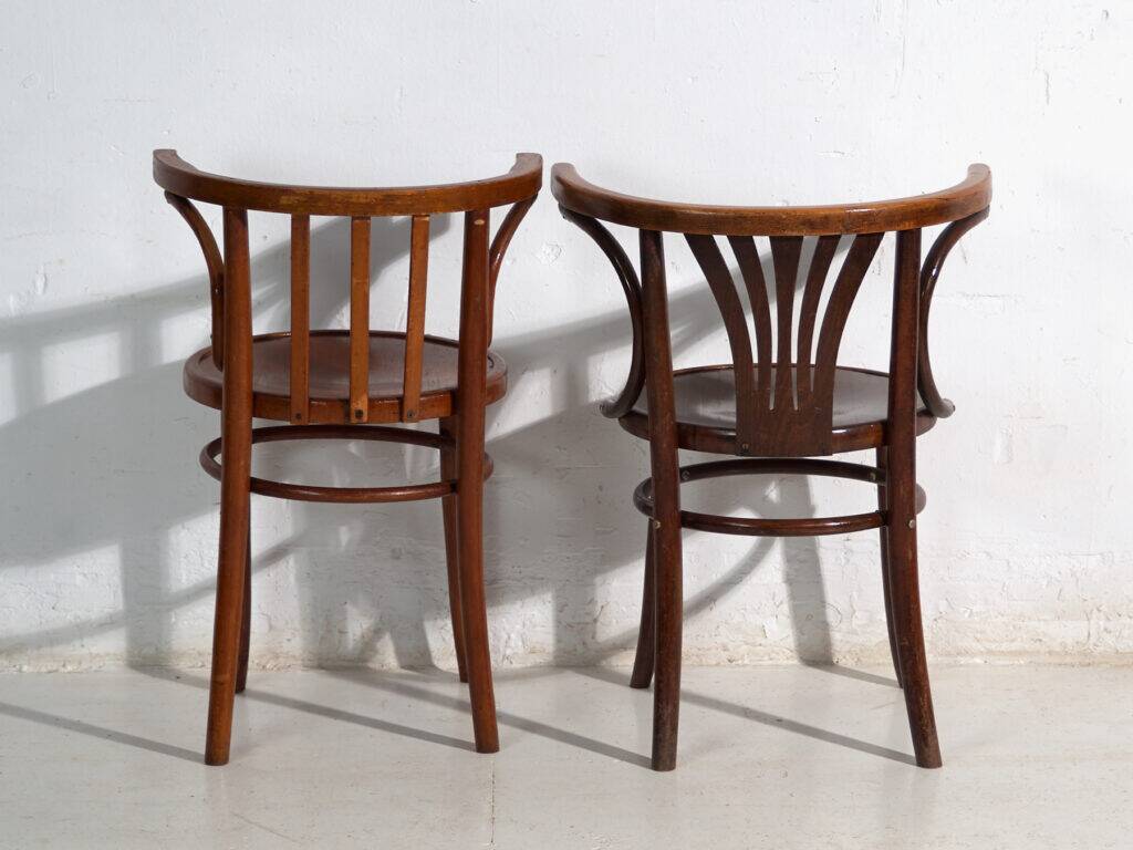 Pair of antique bentwood chairs in Thonet style – Central Europe, circa 1905