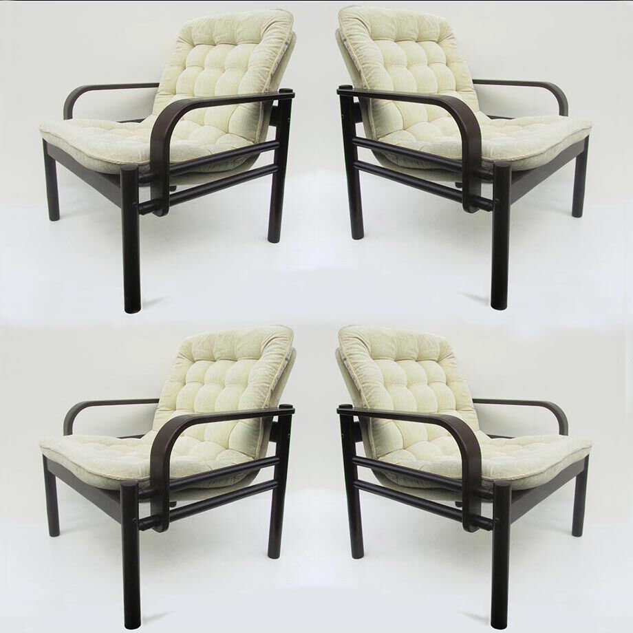 Lounge Easy Chairs by Bror Boije for Dux Miljo Expo, Sweden 1980s, Set of 4