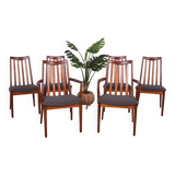 Mid-Century Teak and Fabric Dining Chairs by Leslie Dandy for G-Plan, 1960s, Set of 6