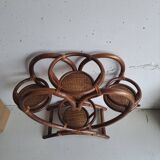 Vintage rattan heart plant holder