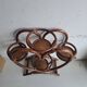 Vintage rattan heart plant holder