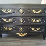 Louis XV style curved chest of drawers