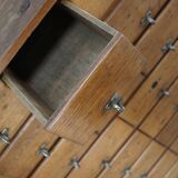 Armoire d'apothicaire vintage allemande en pin et chêne, années 1950