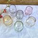 6 vintage glasses of iridescent colors