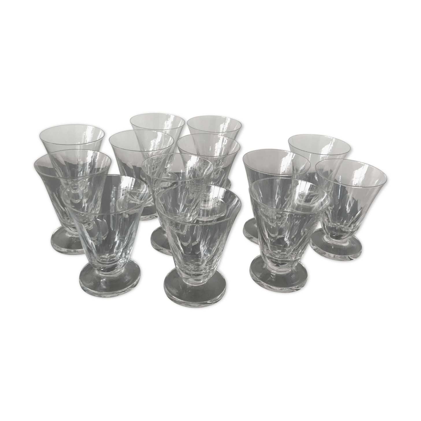 10 crystal water glasses