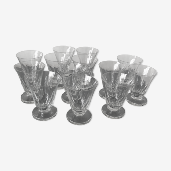 10 crystal water glasses