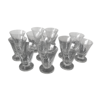 10 crystal water glasses