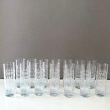 Set of 14 champagne flutes Ingrid Glas Germany