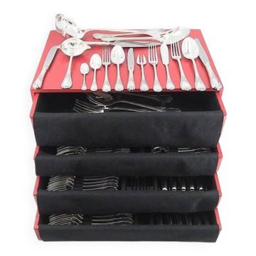 Christofle Marly cutlery set of 142 pieces, silver-plated, in excellent condition, new box.