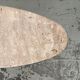 Oval travertine coffee table